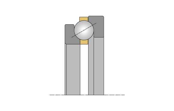 Design of an angular contact thrust ball bearing