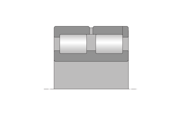 Конструкция двухрядных бессепарторных цилиндрических роликоподшипников
