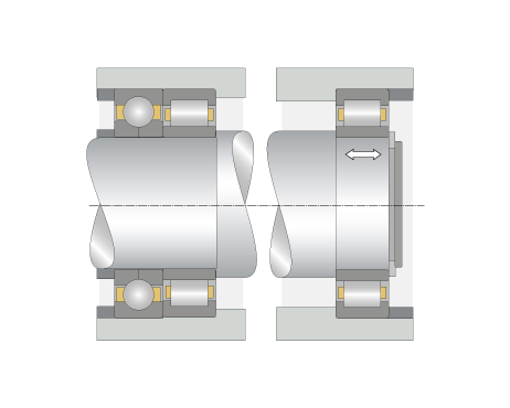 Locating bearing arrangement with component separation